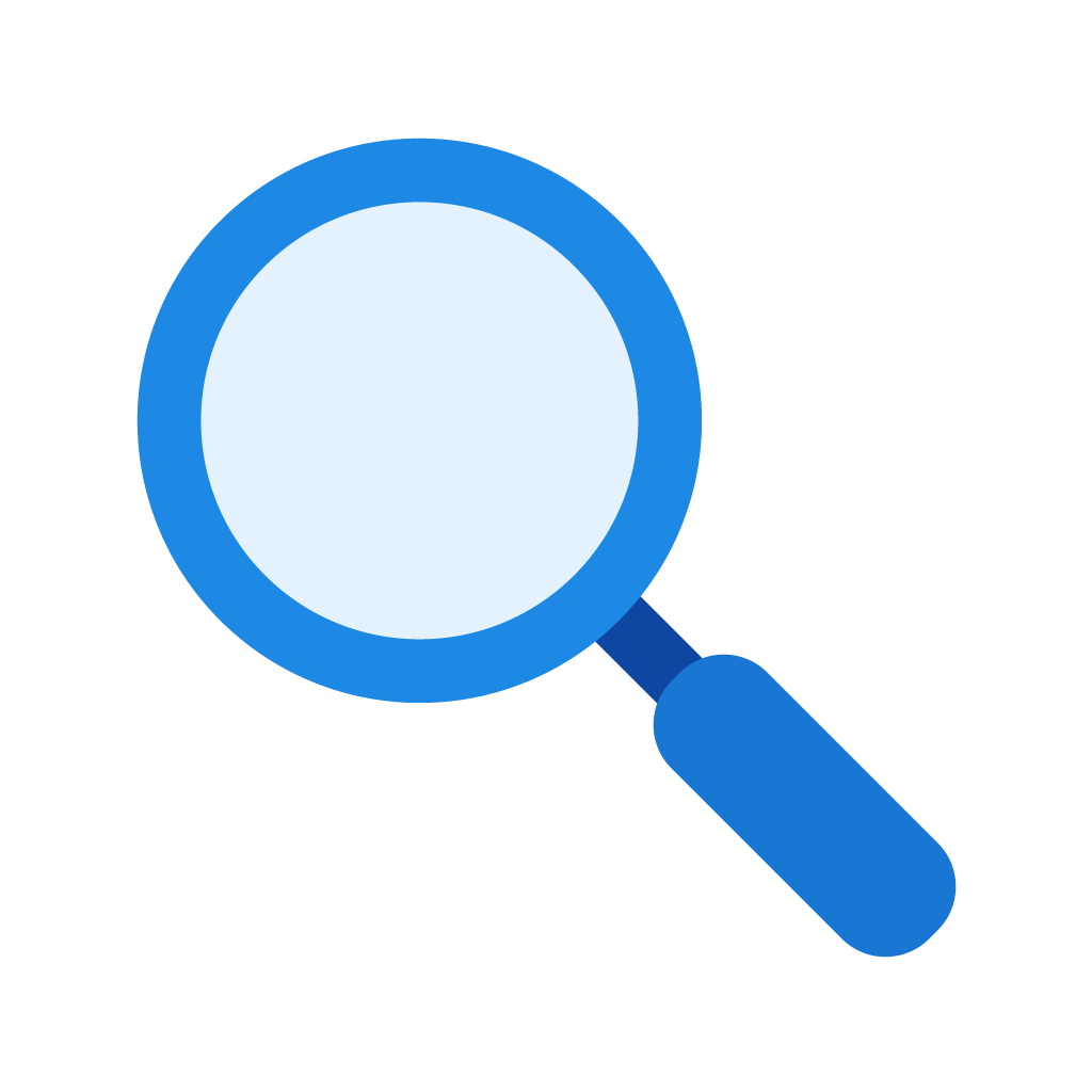 A search icon that shows how to find your niche